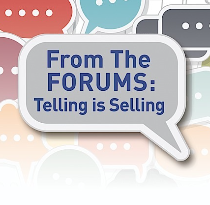 Forums Telling is Selling Logo