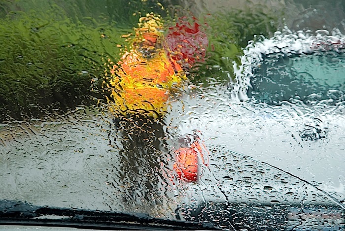 Rainy windshield visibility