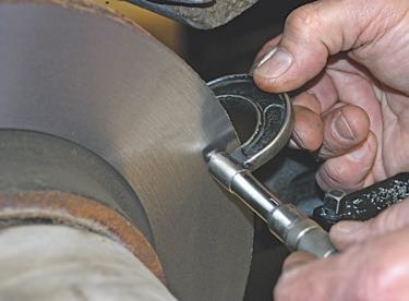 measuring brake rotors